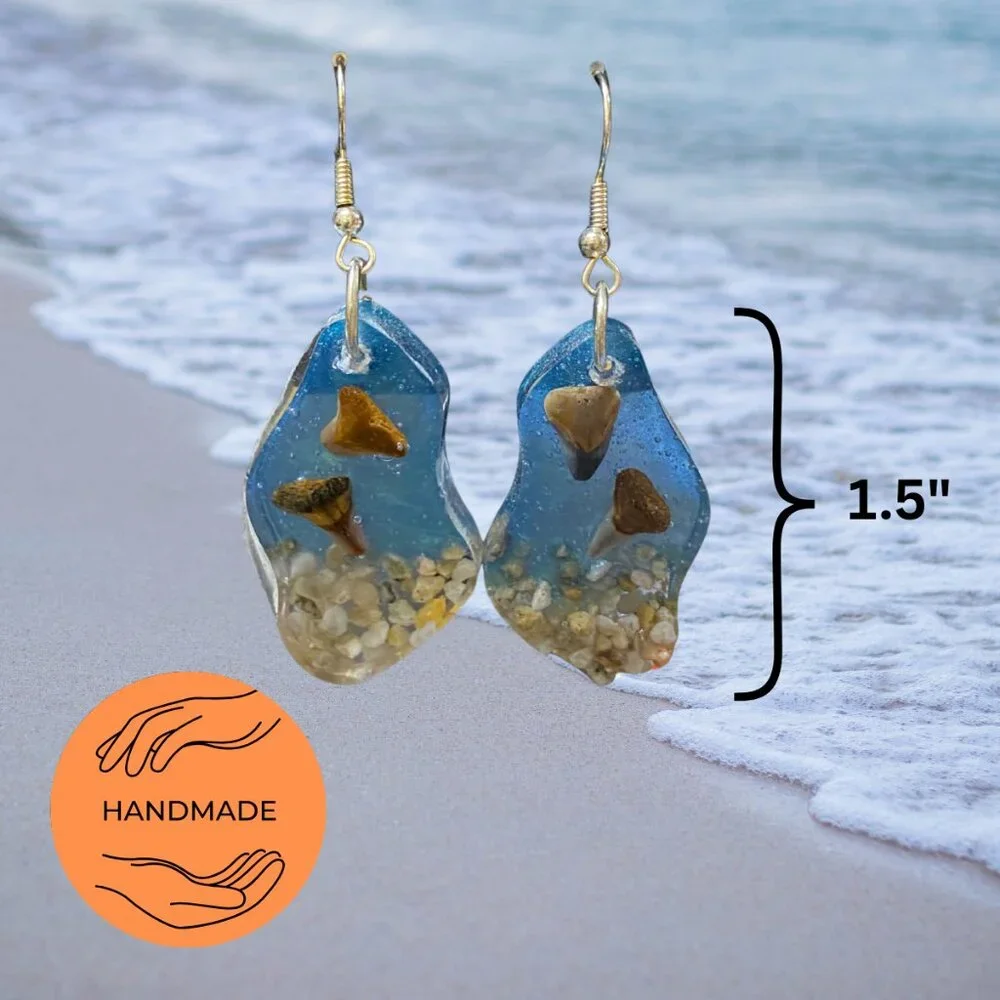 Handmade Shark Tooth earrings